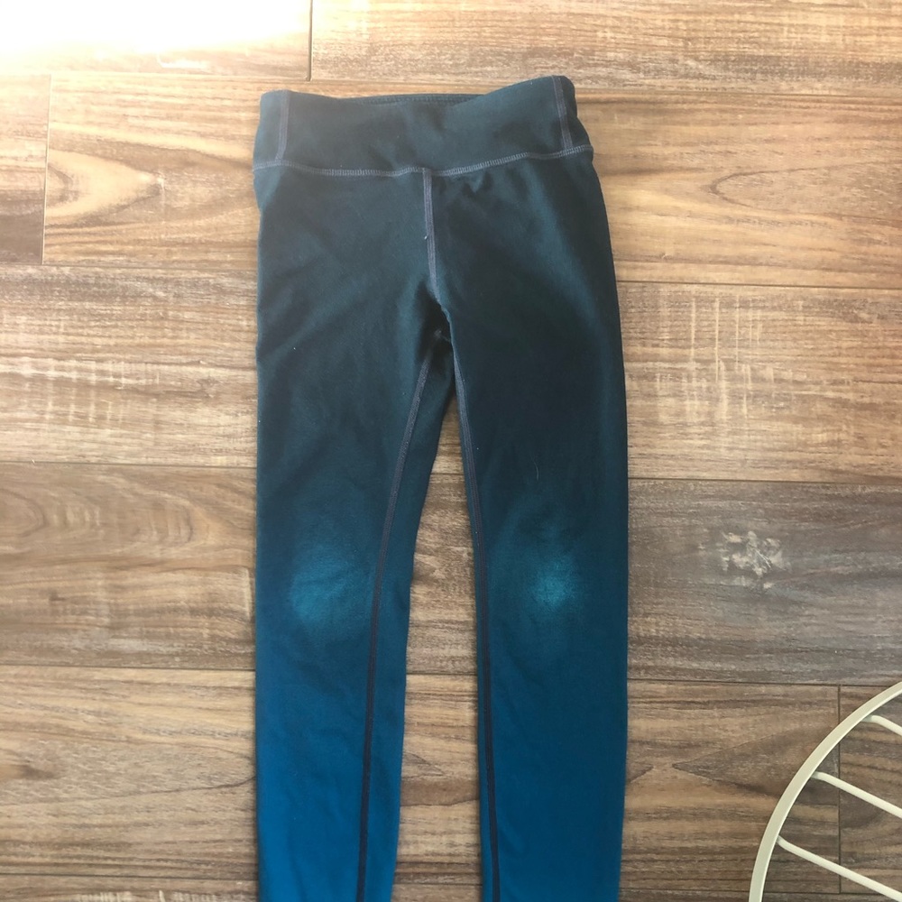 Athleta Girl XS 6 blue ombré tights